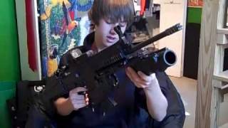 AIRSOFT SCAR EGLM GRENADE LAUNCHER REVIEW AND FIRE TEST [upl. by Alaik43]