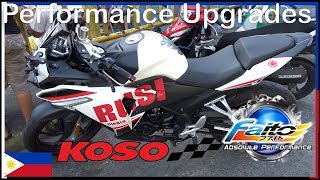 Performance Upgrades  Koso  Faito  Rusi ss250 Sigma  PJ MotoParts [upl. by Gamages307]