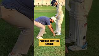 Perfect Batting Stance Tips in Cricket🏏 shorts [upl. by Aerdnak]