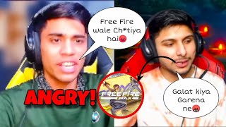 WTF😱 NonstopGaming and UnGraduateGamer Angry😡 on Garena Free Fire😨 Serious Issue [upl. by Aldin]