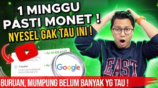 BURUAN BELUM BANYAK YANG TAU⁉️ 1 MINGGU INSYA ALLAH LOLOS MONETISASI PAKE CARA INI DI YOUTUBE [upl. by Reyem365]