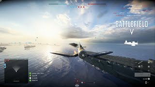 Battlefield 5 Corsair F4U1C vs Relentless AntiAir on Wake Island [upl. by Letisha261]