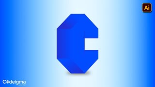 How to Make Letter C Logo Design in Illustrator Design 8 Lettermark Logo Series Codeigma Learning [upl. by Heman]