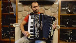 SEREIMPGOLD41120BK  Serenellini Imperator Gold Piano Accordion LMMH 41 120 8999 [upl. by Eillo]