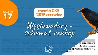 WĘGLOWODORY  PODCHWYTLIWY SCHEMAT REAKCJI  Chemia CKE 2019 Czerwiec  Zadanie 17 [upl. by Ardni]