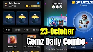 Gemz Daily Combo 23 October  Gemz Daily Code 23 October  Daily Combo Today [upl. by Ydal]