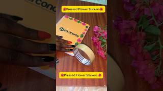 DIY Pressed Flower Sticker Decoration freshflower bookmarkcraft diyflower bloom spring rose [upl. by Eannej]