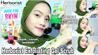 Review Herborist Juice For Skin Exfoliating Gel Scrub Apple amp Broccoli 🍏🥦  Sejuk Cerah amp Lembab [upl. by Siwel]