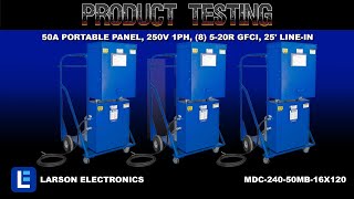 50A Portable Panel 250V 1PH 8 5 20R GFCI 25 Line In 1 [upl. by Eceirahs999]