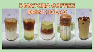 5 Matcha Coffee Latte Recipes At Home  Matcha Espresso Recipes [upl. by Lander]