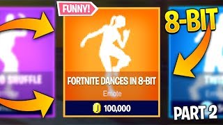 Fortnite Dances in 8BIT pt2 [upl. by Dimah61]