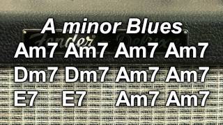 A minor Blues Backing track for guitar soloing [upl. by Einahpit]