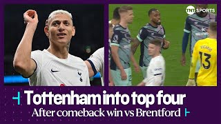 🎯 Tottenham move into the top four after badtempered Premier League clash with Brentford [upl. by Meara]