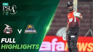 Full Highlights  Lahore Qalandars vs Karachi Kings  Match 6  HBL PSL 7  ML2T [upl. by Amsirhc]