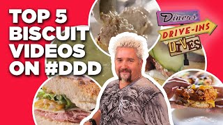 Top 5 Biscuits Guy Fieri Ate on DDD  Diners DriveIns and Dives  Food Network [upl. by Agathy127]