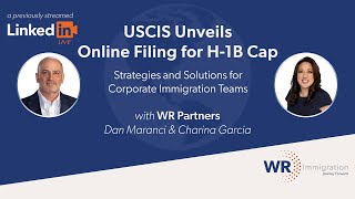 USCIS Unveils Online Filing for H1B  LinkedIn Live Stream  January 16 2024 [upl. by Babcock477]