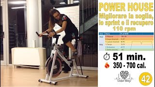 Spinning  Indoor Cycling  Ciclismo  Allenamento POWER HOUSE Lezione 42 [upl. by Lsil]