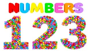 Learn Numbers with Colorful Balls  Colors and Numbers Videos for Children [upl. by Burdett]