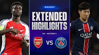 Arsenal vs PSG Extended Highlights  UCL League Phase MD 2  CBS Sports Golazo [upl. by Livia]