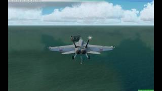 Test dappontage carrier FA18 landing [upl. by Ledif]