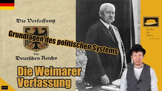 Die Weimarer Verfassung  Grundlagen des politischen Systems [upl. by Yendirb]