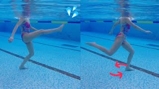 Aqua Fitness  Knee and kick swing [upl. by Umont]