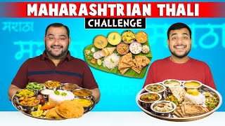 Maharashtrian Thali Challenge  Marathi Food Challenge  Viwa Food World [upl. by Aihsei]