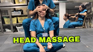 HOW TO MASSAGE HEAD FOR HEADACHE [upl. by Annawad659]