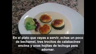 Receta de Calabacines rellenos de queso gratinados con bechamel [upl. by Anih]