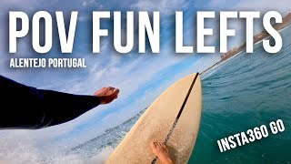 Surfing POV  Alentejo Portugal  Insta360 go 3 footage on a Firewire SyFi 1 [upl. by Halliday872]