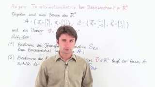 Video 2 Transformationsmatrix bei Basiswechsel in IR2  Naturwissenschaften und Mathematik [upl. by Kentiggerma90]