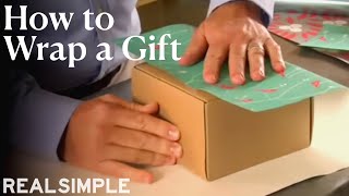 How to Wrap a Gift  Real Simple [upl. by Latta684]