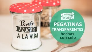 Cómo hacer pegatinas transparentes  How to do transparent stickers [upl. by Annoj]