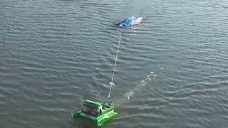 rescue boat rc V21 styrofoam recovery test [upl. by Hedwig30]