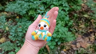 Kardan adam anahtarlık yapımıamigurumi tarif [upl. by Gudren]