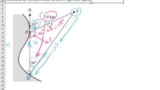 Example 3 Calculating azimuths and side length [upl. by Ciredec]