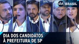 Confira como foi o dia dos candidatos à Prefeitura de São Paulo  SBT Brasil 200824 [upl. by Retsae671]