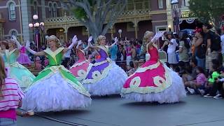 Mickeys Soundsational Parade in Disneyland from Main Street [upl. by Hanafee]