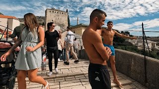 Kujundziluk Old Bazaar and Mostar Bridge  Bosnia and Herzegovina WALKİNG TOUR 4K [upl. by Eniamrej]