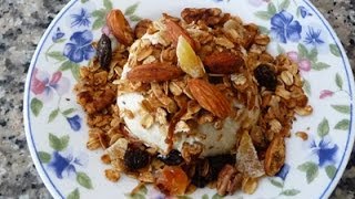 Healthy Granola Recipe low calorie how to [upl. by Jena]