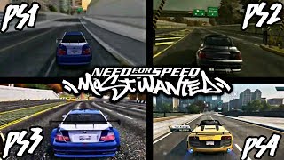 NEED FOR SPEED MOST WANTED PS1 VS PS2 VS PS3 VS PS4 [upl. by Liek]