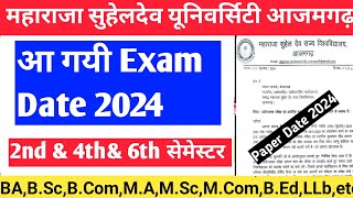 आ गया exam date Maharaja suheldev university azamgarh exam date 2024msdsu azamgarh exam news today [upl. by Nylaf209]