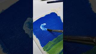 Heart in sky art acrylicpainting painting satisfying 🏞🎨✨️😌 [upl. by Cirilla756]