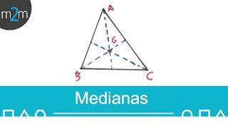 Medianas de un triángulo punto notable de un triángulo [upl. by Ara]