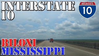 I10 West  Biloxi  Gulfport  Mississippi  4K Highway Drive [upl. by Oreves]