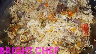 BEST LAMB PILAU RICE RECIPE using meat yakhni [upl. by Nosnarb83]