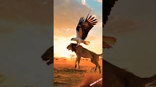 Eagle attacked a lion eagle lion trendingshorts [upl. by Pederson998]