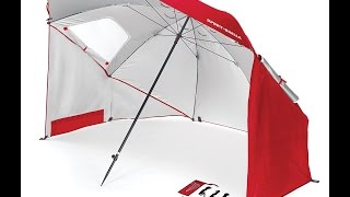 Review SportBrella Umbrella  Portable Sun and Weather Shelter [upl. by Anipsed]