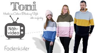 ColourBlocking Hoodie Toni für Damen Herren und Kinder [upl. by Ynned]