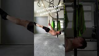 How to make front lever easier with resistence band until you ger stronger calisthenics [upl. by Llirrem]